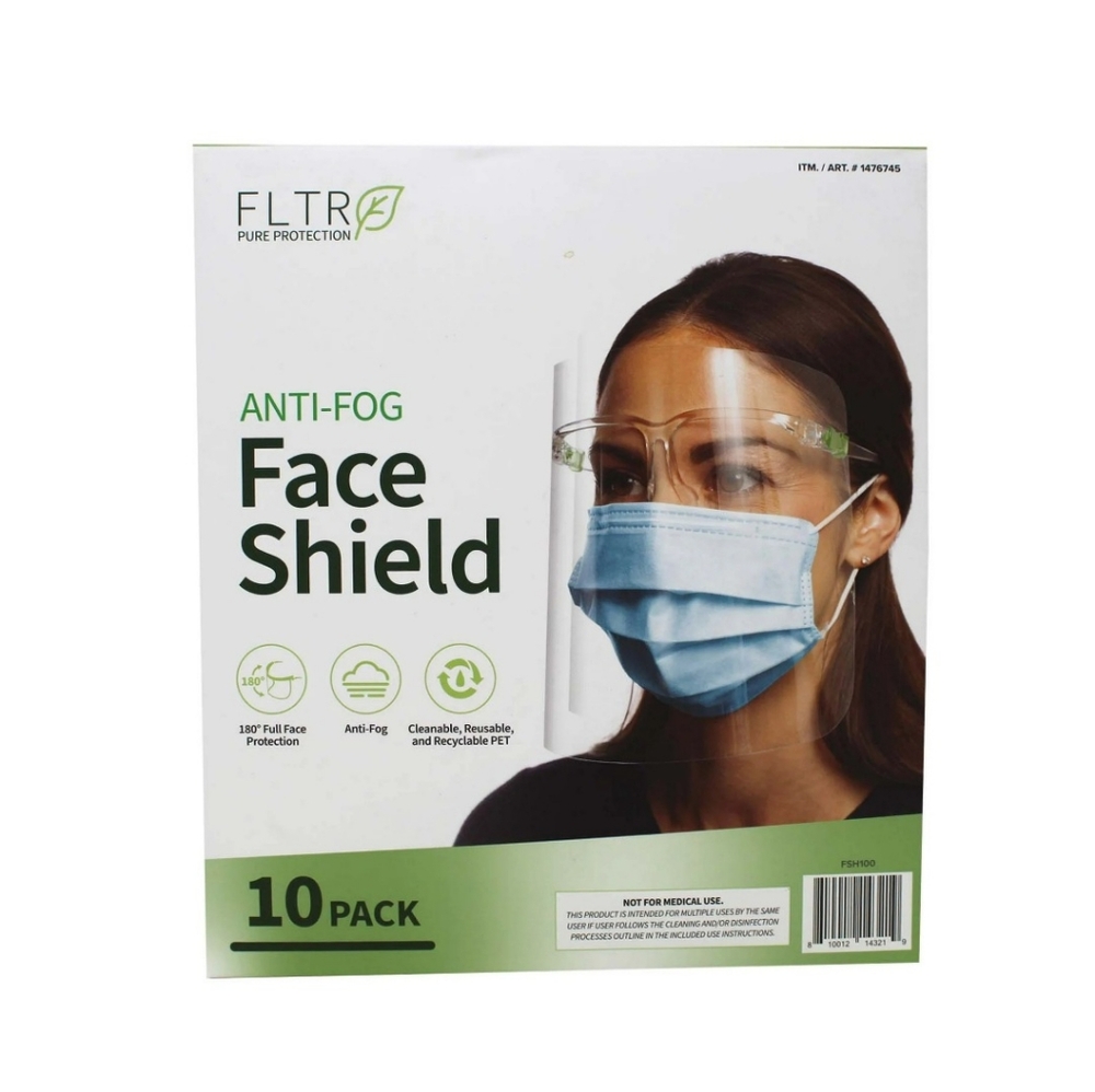 FLTR Anti-Fog Face Shield 10 Pack
